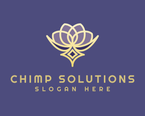 Premium Lotus Spa logo design