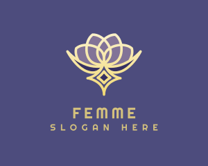 Premium Lotus Spa logo design