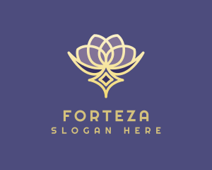 Premium Lotus Spa logo design