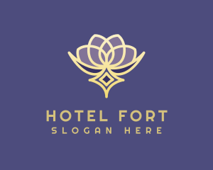 Premium Lotus Spa logo design