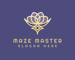 Premium Lotus Spa logo design