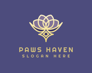 Premium Lotus Spa logo design