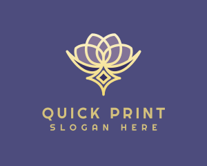 Premium Lotus Spa logo design