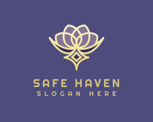 Premium Lotus Spa logo design