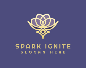 Premium Lotus Spa logo design