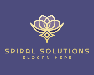 Premium Lotus Spa logo design