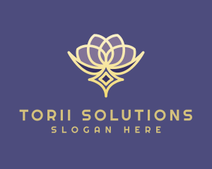 Premium Lotus Spa logo design