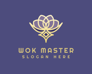 Premium Lotus Spa logo design