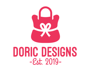 Ribbon Pink Purse  logo design