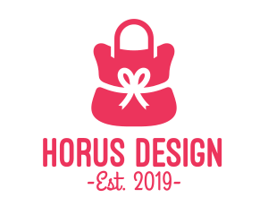 Ribbon Pink Purse  logo design