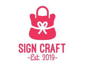 Ribbon Pink Purse  logo design