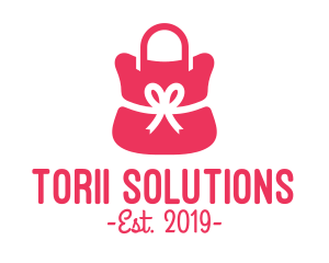 Ribbon Pink Purse  logo design