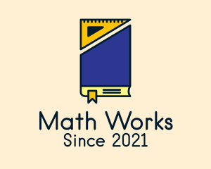 Math - Mathematical Triangle Book logo design