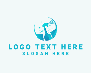 Mop - Sprayer Broom Cleaning logo design