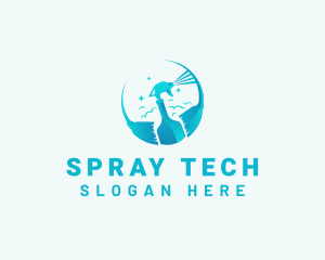 Sprayer - Sprayer Broom Cleaning logo design