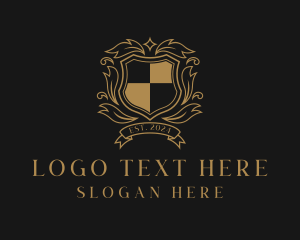 Partner - Golden Shield University logo design