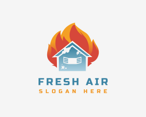 Fire Cooling House logo design