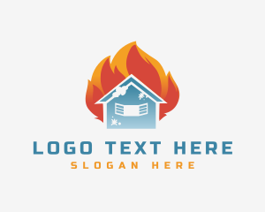 Sustainability - Fire Cooling House logo design