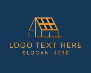 Electricity - House Roof Panel logo design