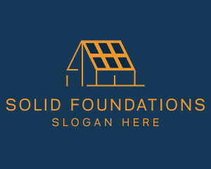 Solar - House Roof Panel logo design