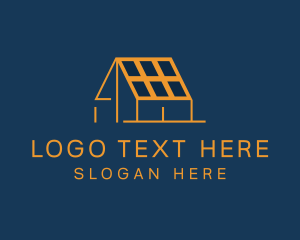 Solar - House Roof Panel logo design