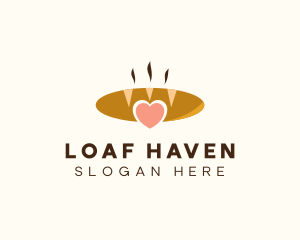 Bread Loaf Heart logo design