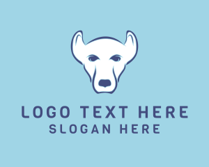 White - Pet Hound Dog logo design