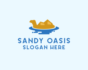 Egyptian Camel Oasis logo design