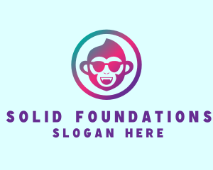 Simian - Funky Monkey Sunglasses logo design