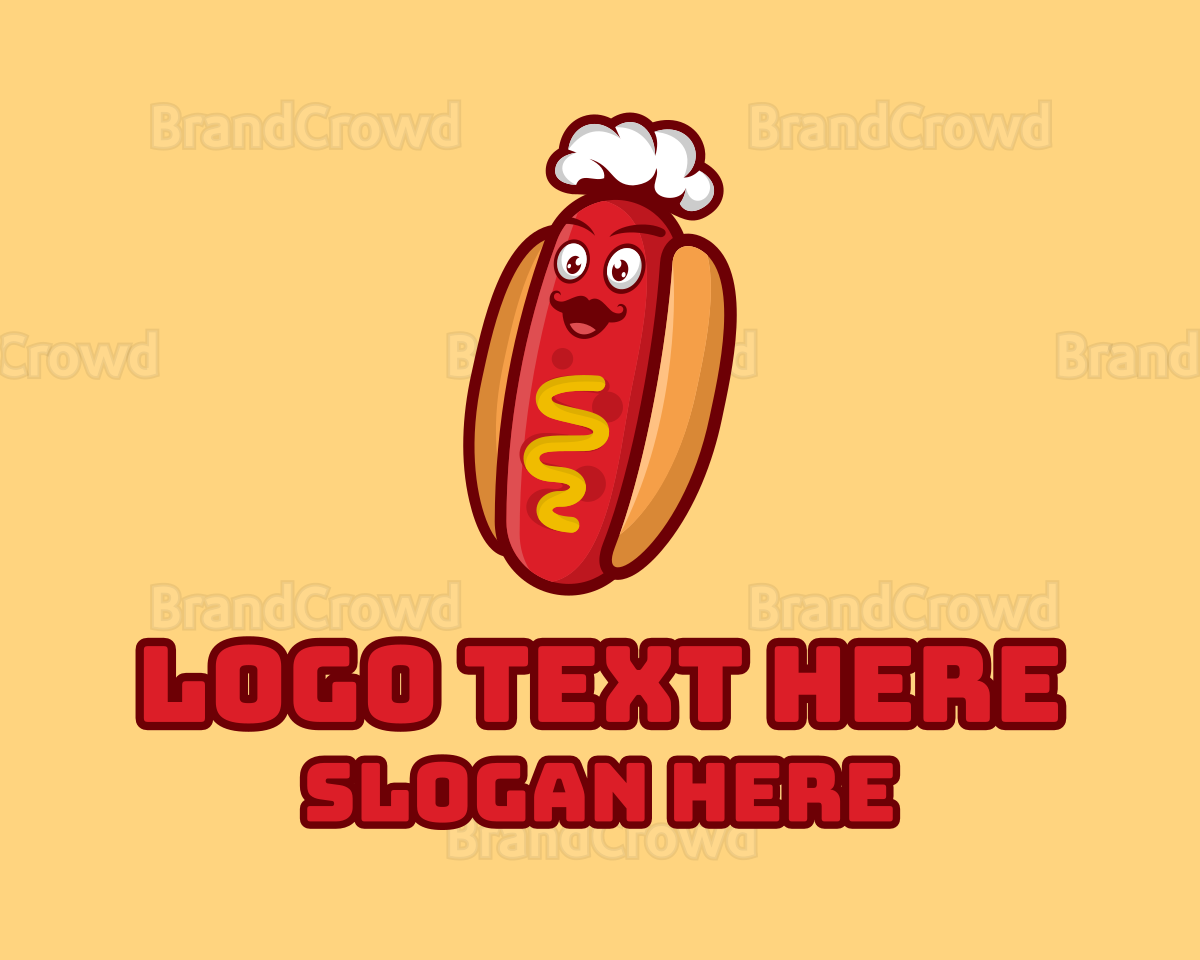 Hot Dog Sandwich Chef Logo Brandcrowd Logo Maker