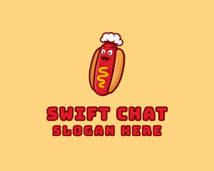 Chef Hat - Hot Dog Sandwich logo design