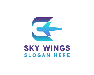 Logistics Airplane Shipping logo design