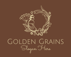 Grains - Ginger Turmeric Spice logo design