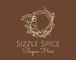 Ginger Turmeric Spice logo design