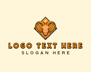 Map - North Dakota Bighorn Sheep logo design