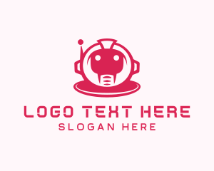 Kids - Robot Head Tech App logo design