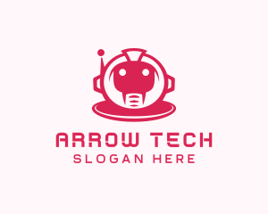 Robot Head Tech App logo design