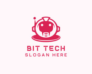 Robot Head Tech App logo design