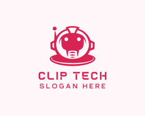 Robot Head Tech App logo design