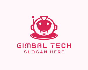 Robot Head Tech App logo design