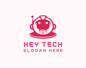 Robot Head Tech App logo design