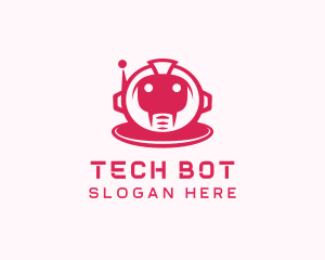 Robot Head Tech App logo design