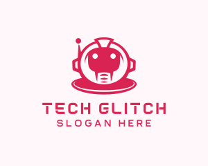 Robot Head Tech App logo design