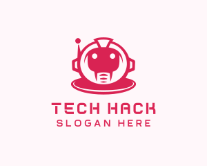 Robot Head Tech App logo design