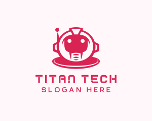 Robot Head Tech App logo design