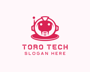 Robot Head Tech App logo design