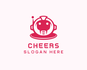 Educational - Robot Head Tech App logo design