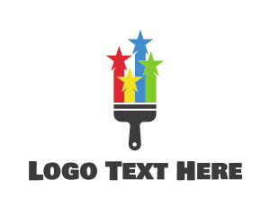 Acrylic - Colorful Star Paint logo design