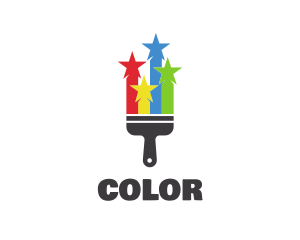 Colorful Star Paint logo design