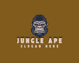 Ape - Wild Gorilla Ape logo design